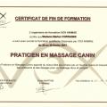 Diplome praticienne en massage canin
